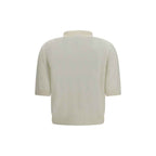 Balmain White Wool Oves Aries Polo Shirt