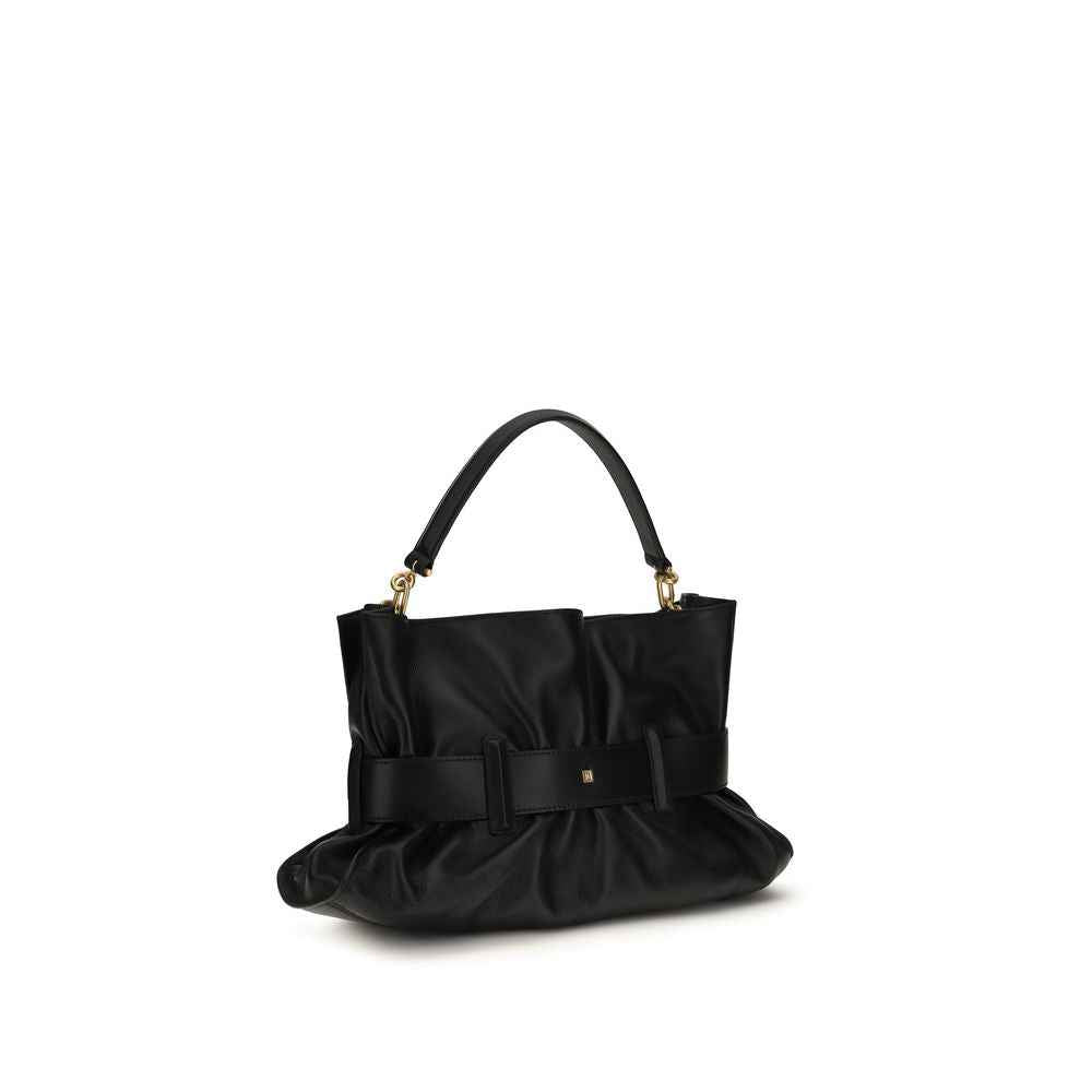 Balmain Black Calf Leather Bos Taurus Handbag
