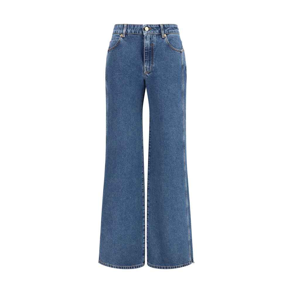 Balmain Blue Cotton Jeans Denim