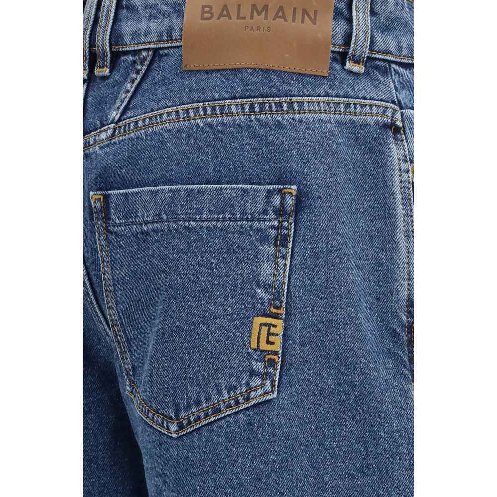 Balmain Blue Cotton Jeans Denim