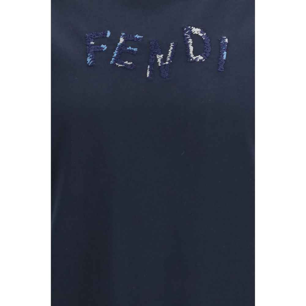 Fendi Blue Cotton T-Shirt