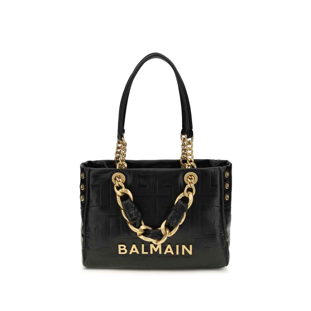 Balmain Black Calf Leather Bos Taurus Shoulder Bag