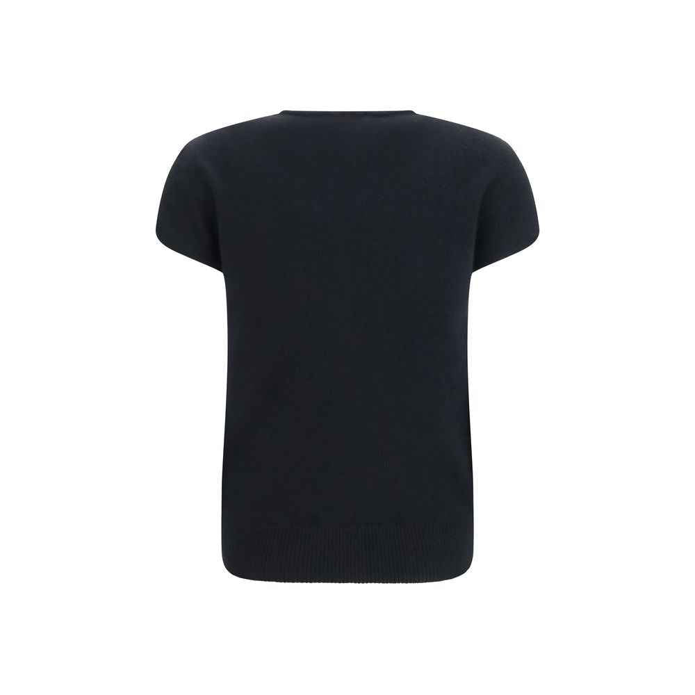 Balmain Black Wool Oves Aries Sleeveles Sweater