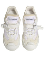 Dolce & Gabbana White Airmaster Panelled Low Top Men Sneakers Shoes