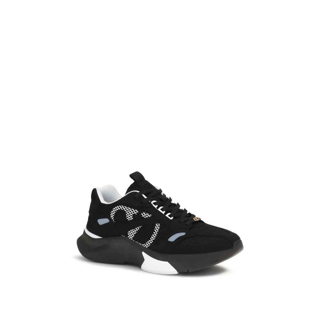 Valentino Garavani Black Polyester Athletic Sneakers