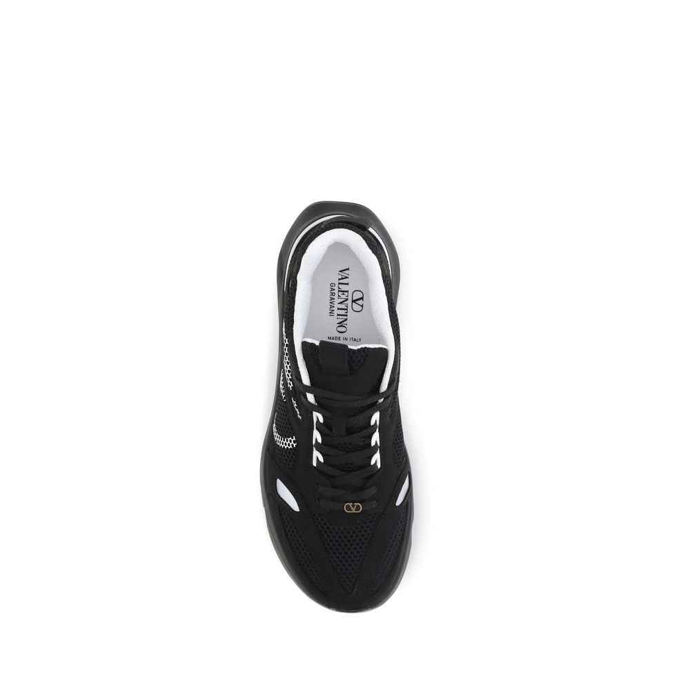 Valentino Garavani Black Polyester Athletic Sneakers