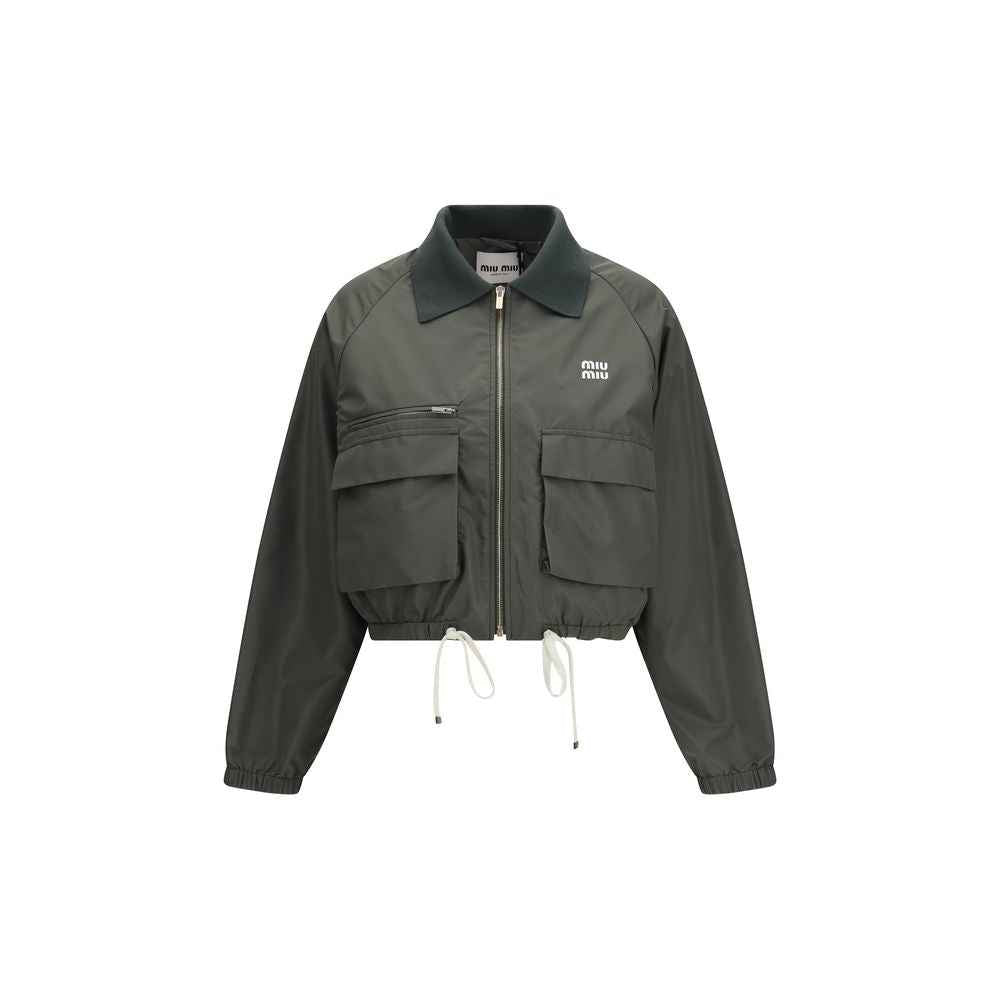 Miu Miu Bicolor Polyester Shell Jacket