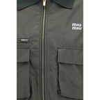 Miu Miu Bicolor Polyester Shell Jacket