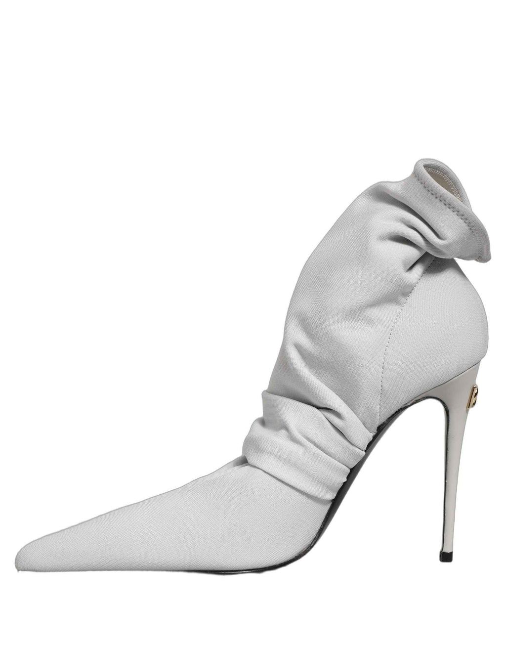 Dolce & Gabbana Gray Stretch Socks Heels Ankle Boots Shoes