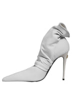 Dolce & Gabbana Gray Stretch Socks Heels Ankle Boots Shoes