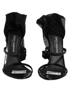 Dolce & Gabbana Stiletto Sandals Socks Knee High Boots Black