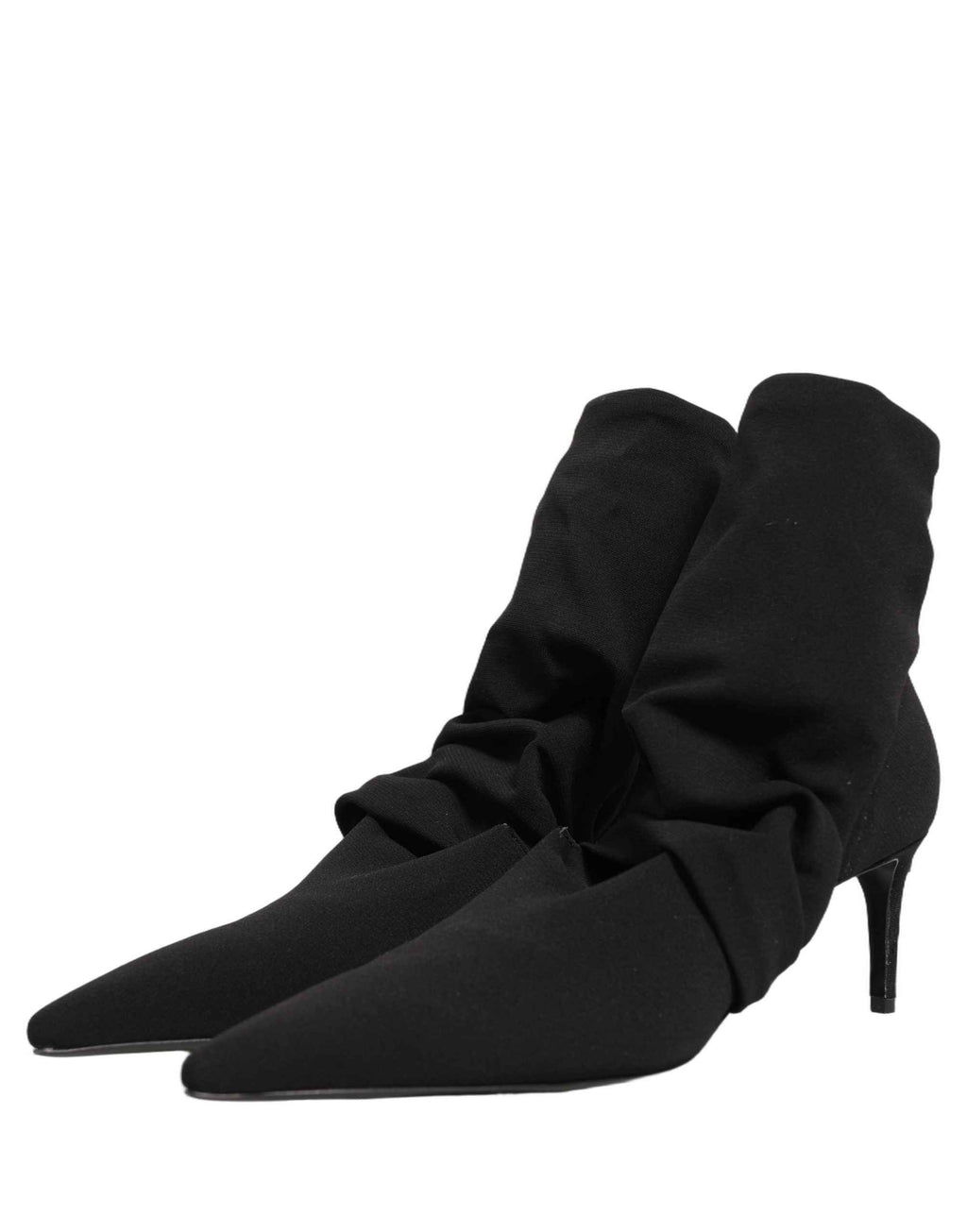 Dolce & Gabbana Black Stretch Socks Heels Ankle Boots Shoes