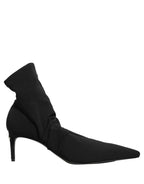 Dolce & Gabbana Black Stretch Socks Heels Ankle Boots Shoes