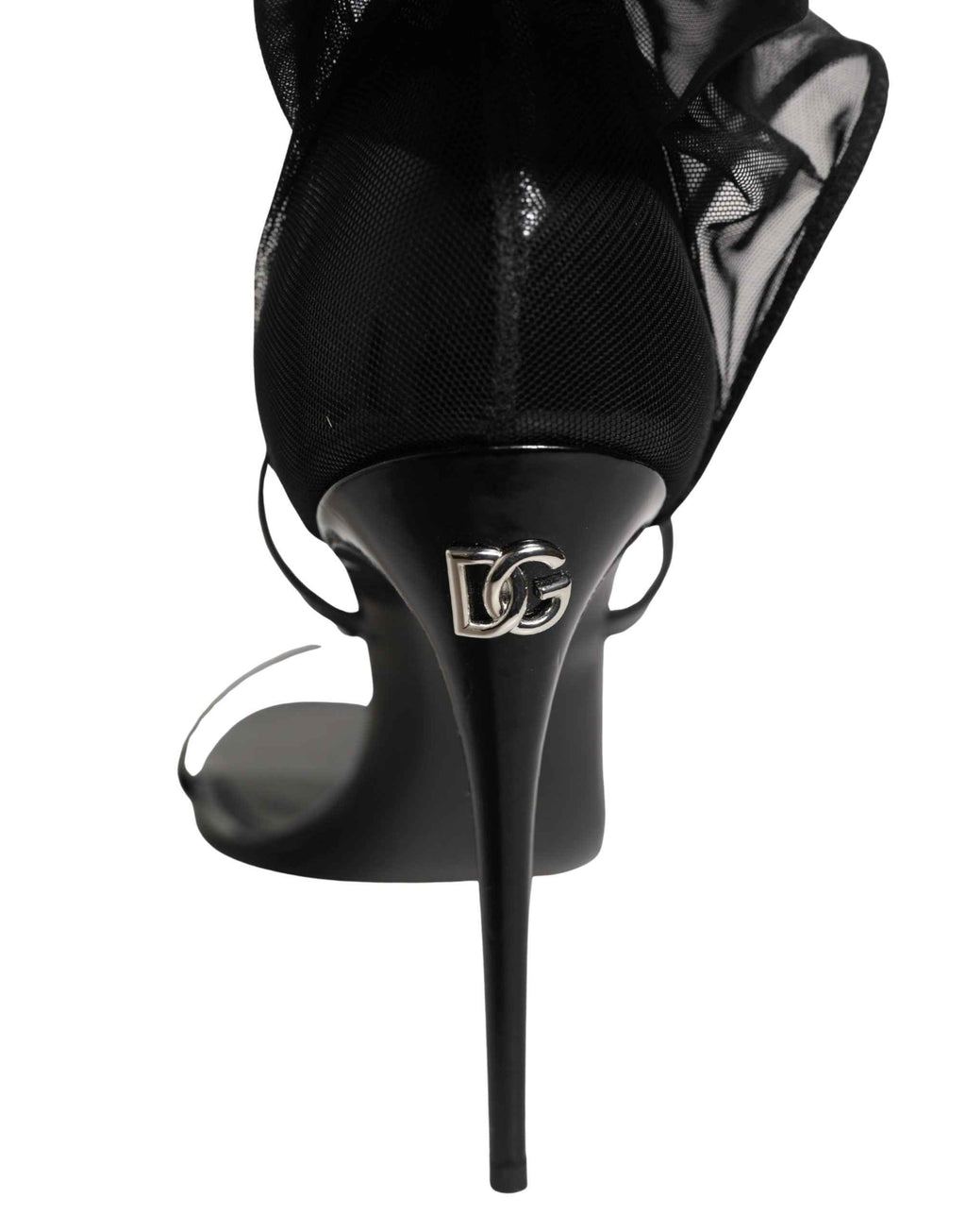 Dolce & Gabbana Black Stiletto Sandals Socks High Boots Shoes