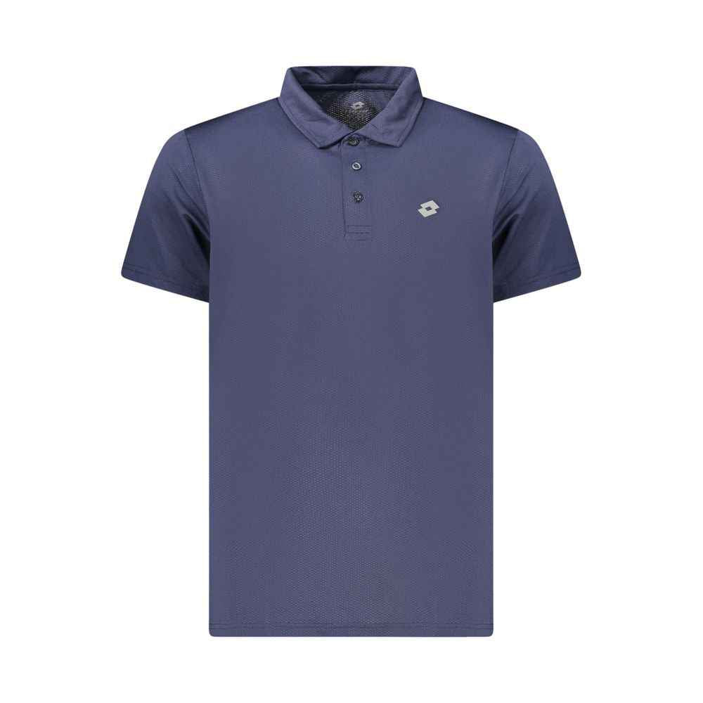 Lotto Blue Polyester Polo Shirt