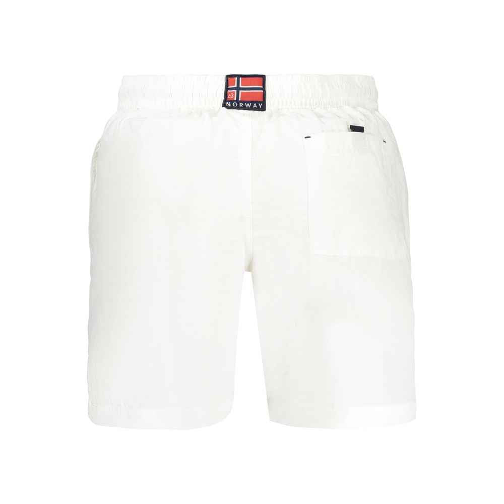 Norway 1963 White Polyamide Swim Shorts