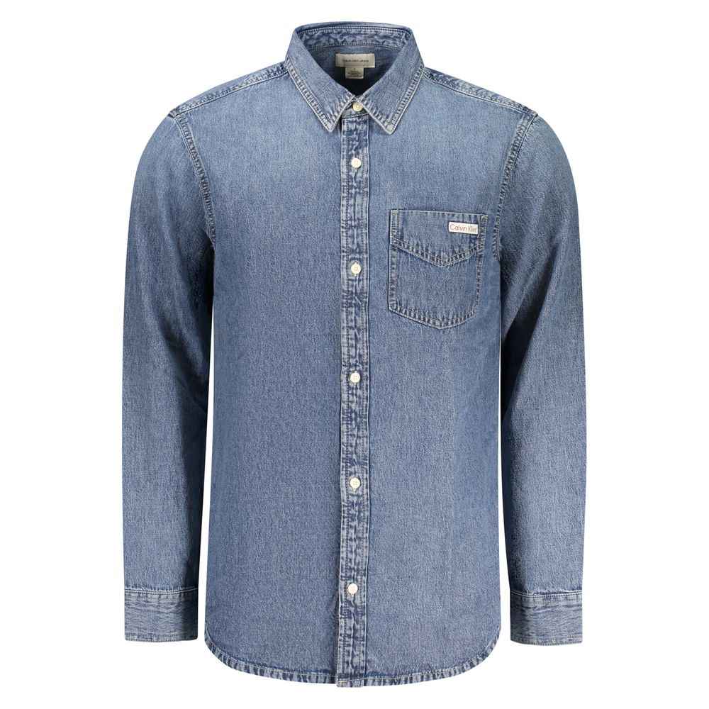 Calvin Klein Blue Cotton Men's Shirt