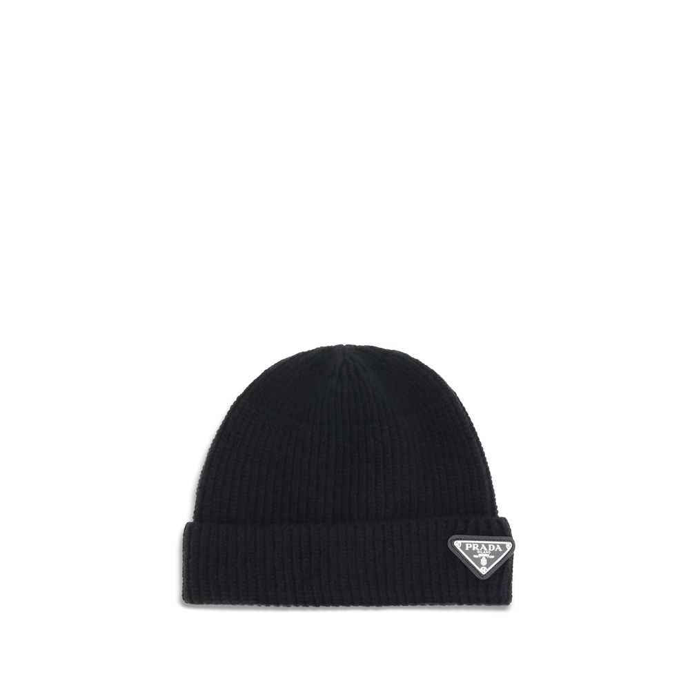Prada Black Wool Oves Aries Beanie