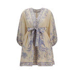 Zimmermann Multicolor Linen Casual Dress