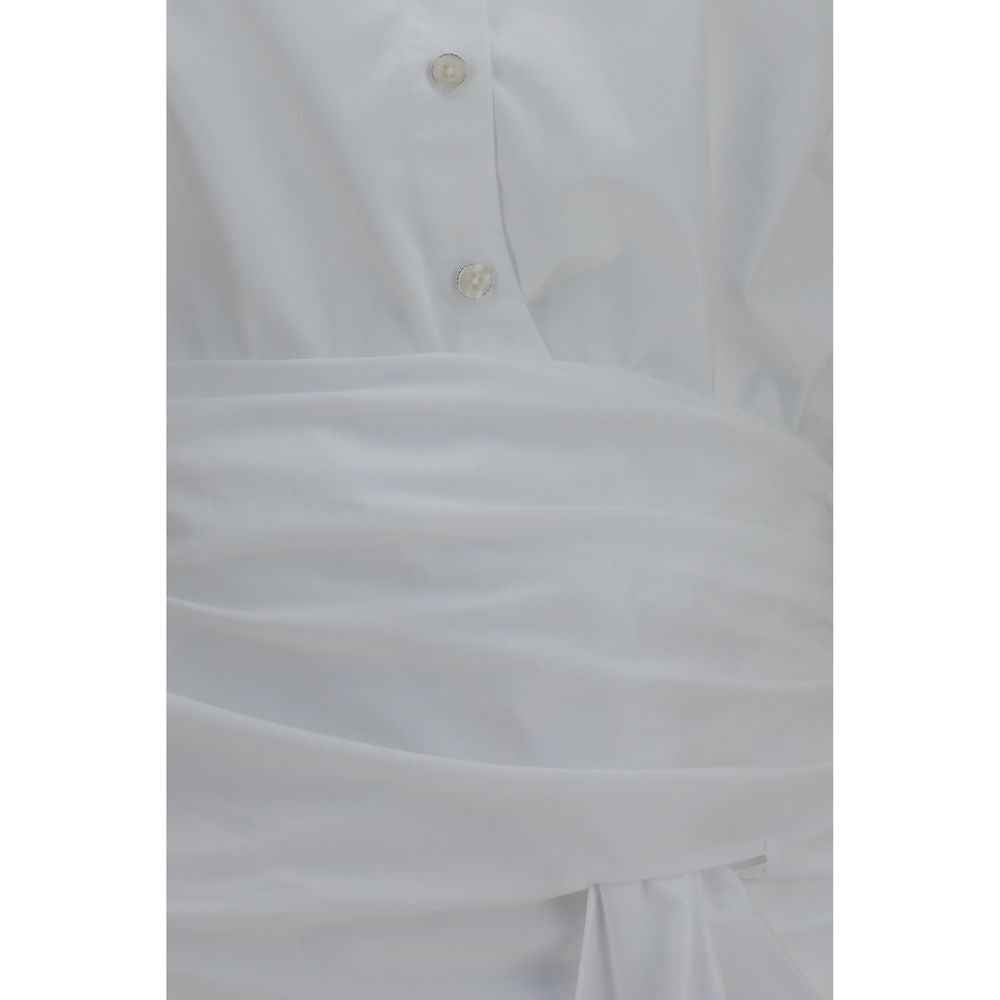 7FOR White Cotton Dress Shirt