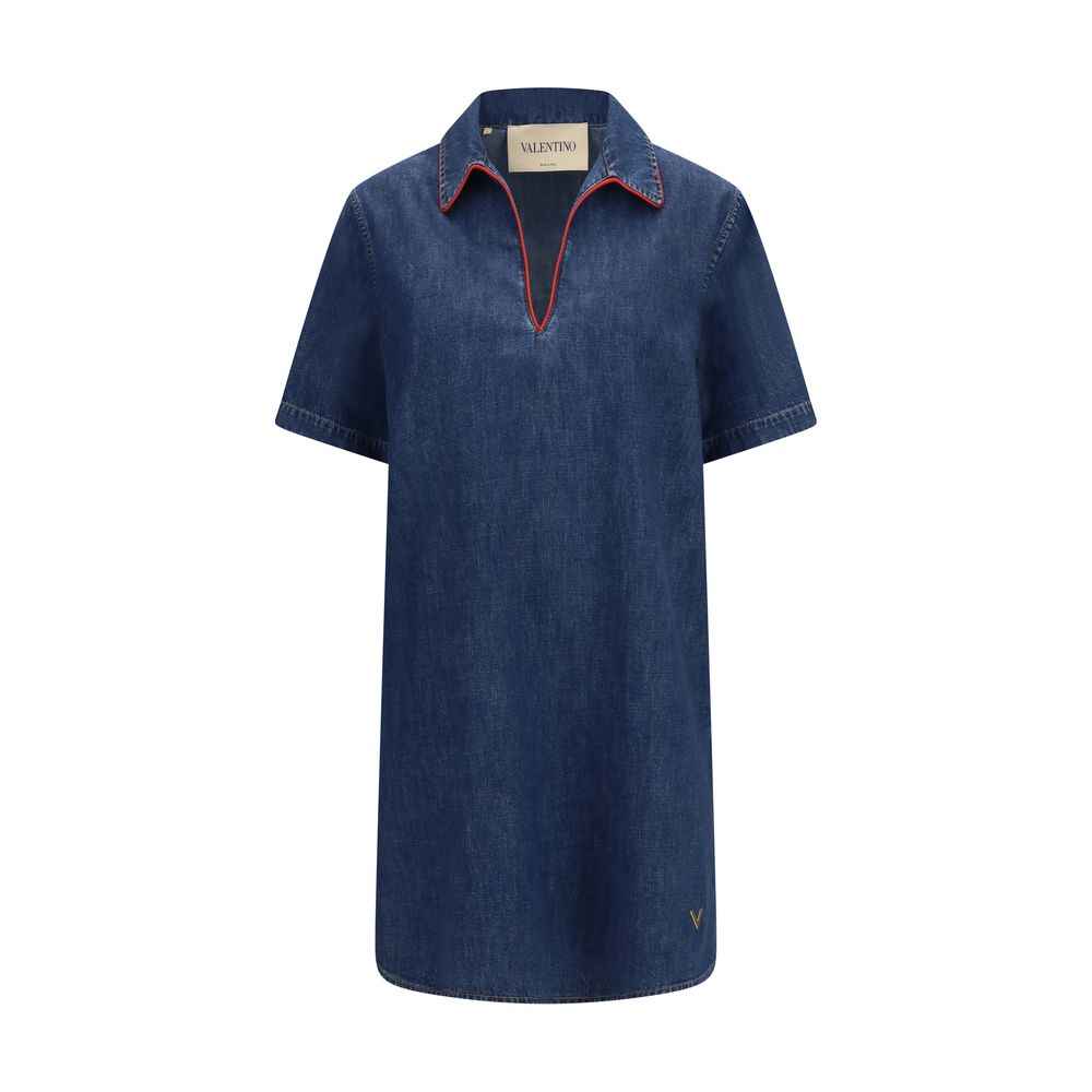 Valentino Blue Cotton Casual Dress