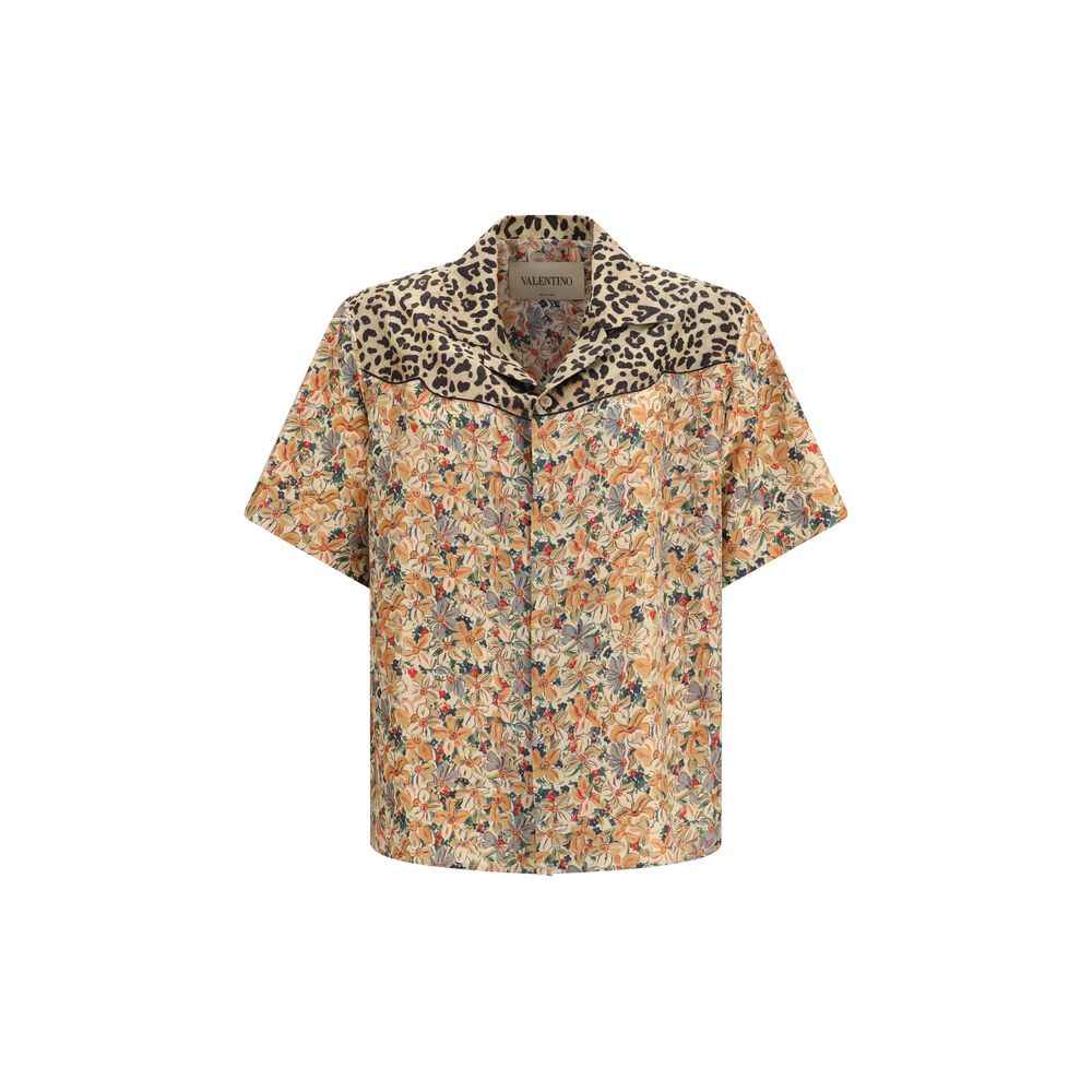 Valentino Multicolor Silk Pattern Shirt