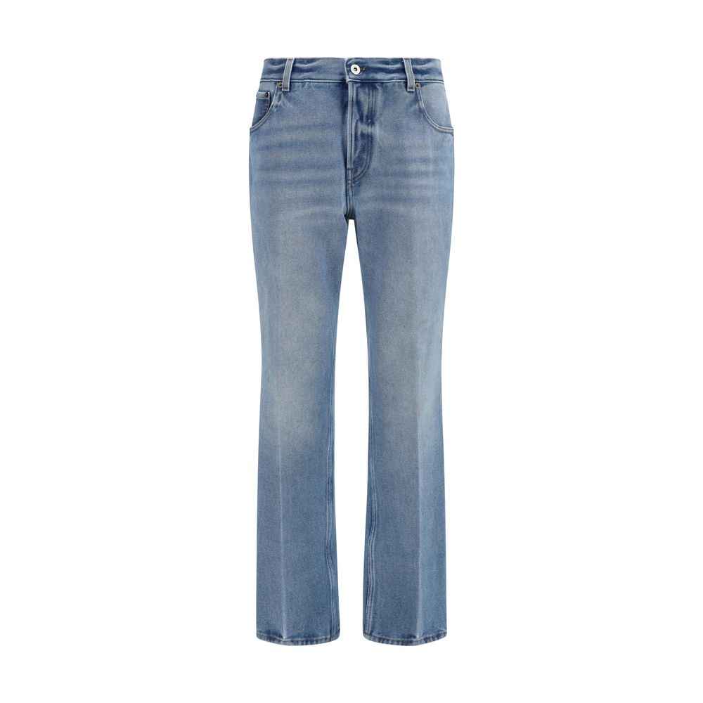 Miu Miu Blue Polyester Relaxed Fit Jeans