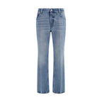 Miu Miu Blue Polyester Relaxed Fit Jeans