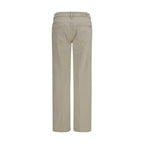 7FOR Beige Cotton Straight-Leg Jeans