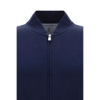 Brunello Cucinelli Blue Cotton Sweatshirt