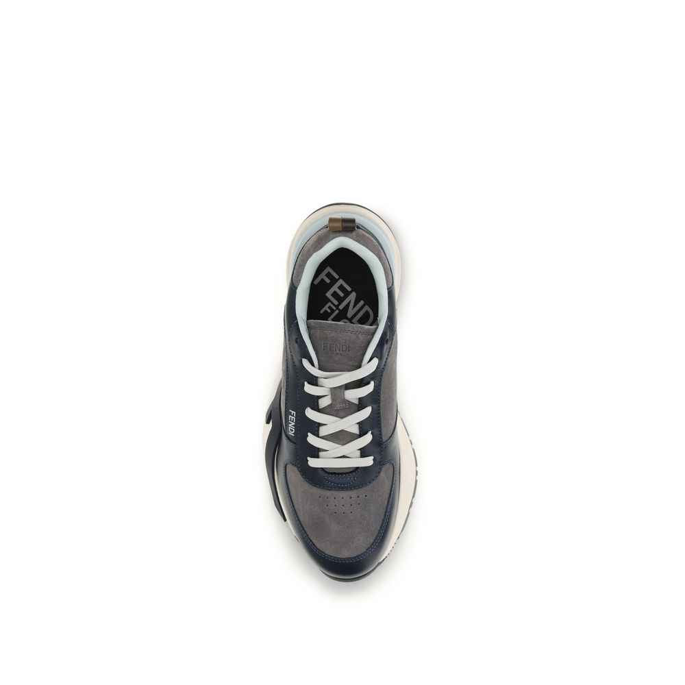 Fendi Multicolor Calf Leather Bos Taurus Athletic Sneakers