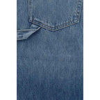 7FOR Blue Cotton Bermuda Shorts