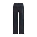 The Row Black Cotton Straight-Leg Jeans