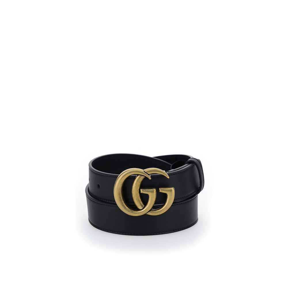 Gucci Black Calf Leather Bos Taurus Regular Belt