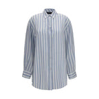 Gucci Blue Silk Shirt