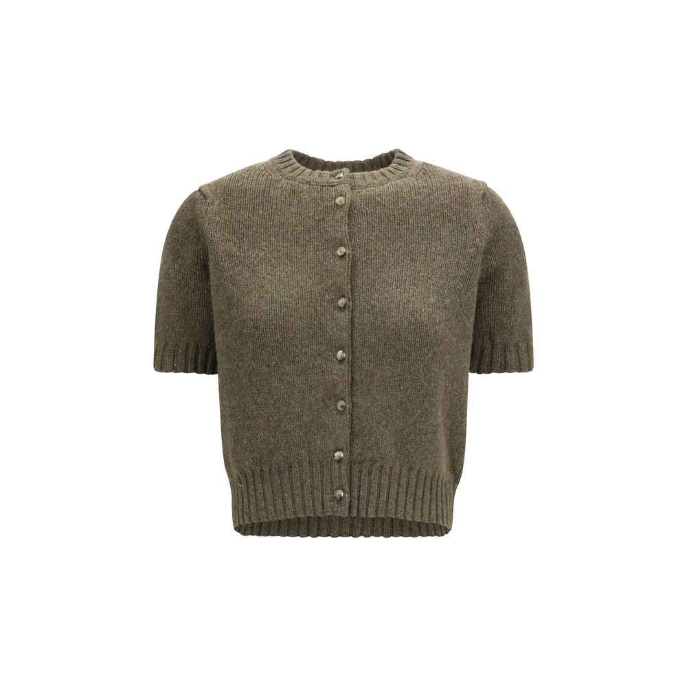 Khaite Bicolor Cashmere Cardigan