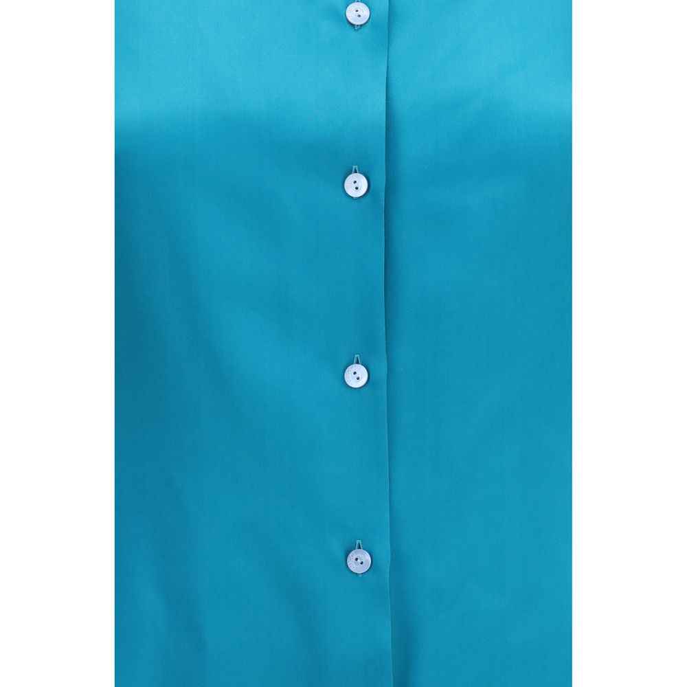 Gucci Blue Silk Dress Shirt