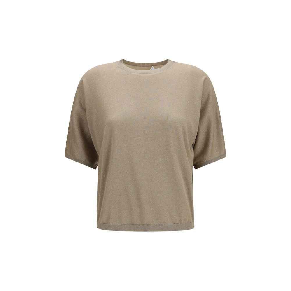 Brunello Cucinelli Beige Cashmere T-Shirt