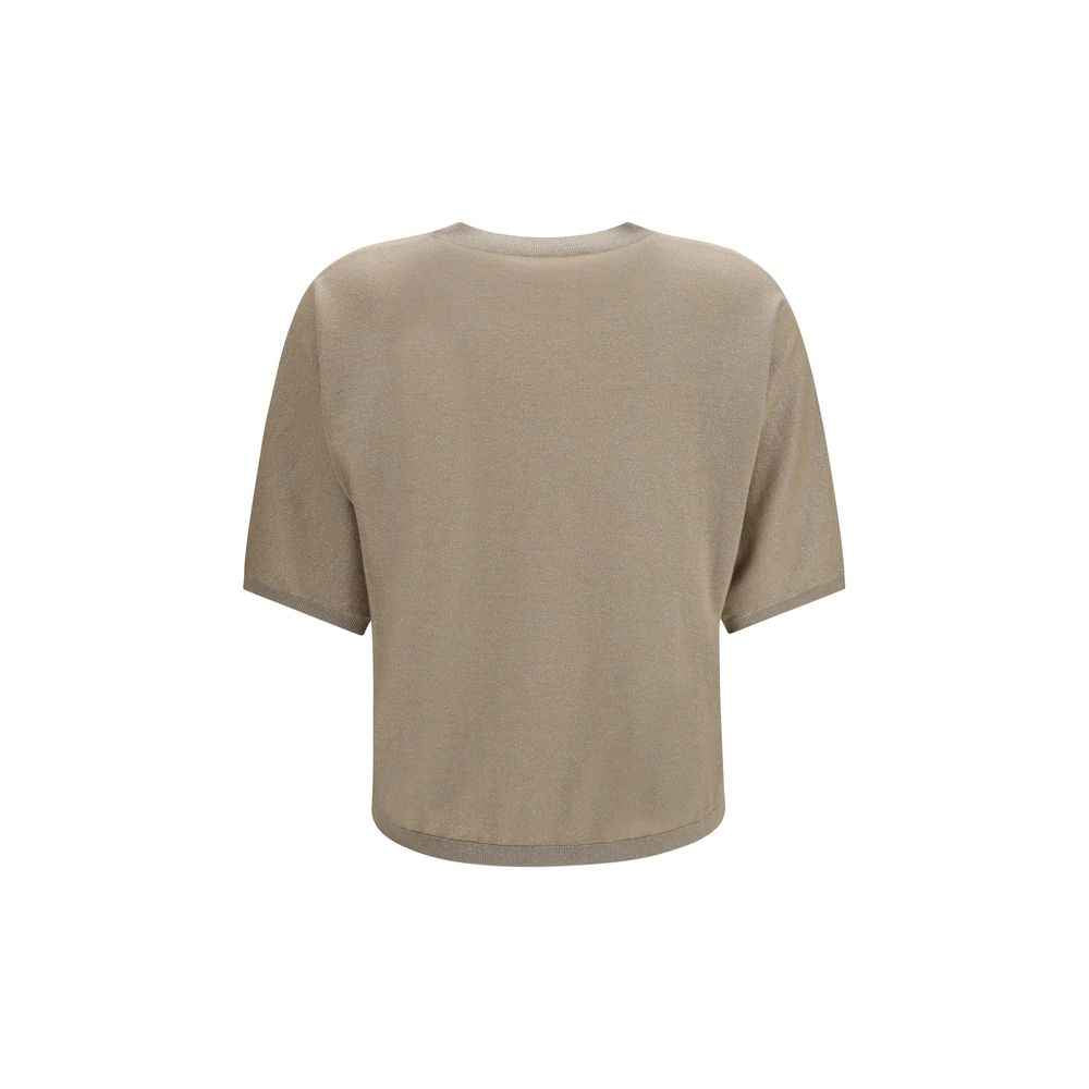 Brunello Cucinelli Beige Cashmere T-Shirt