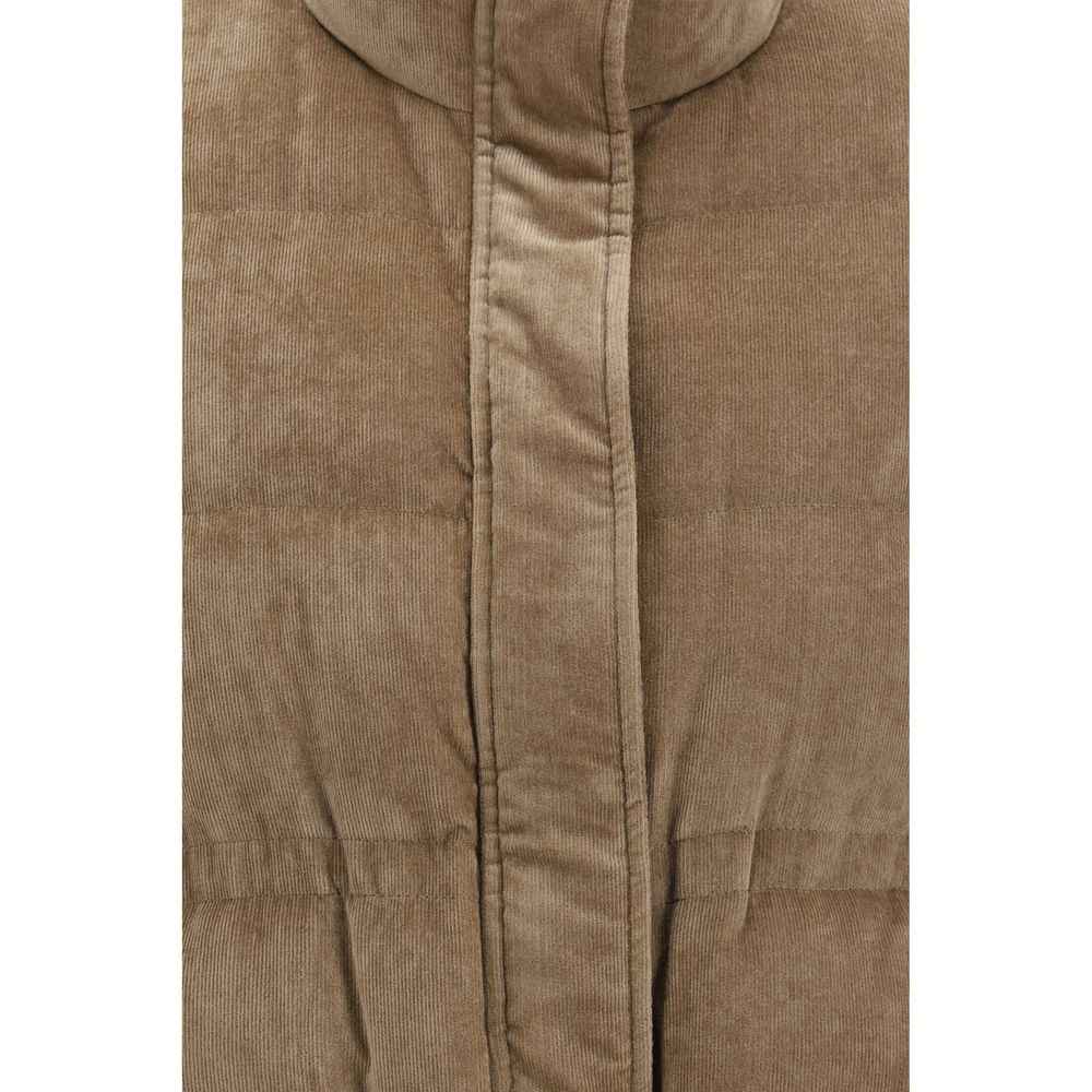 Brunello Cucinelli Beige Viscose Sleeveless Jacket
