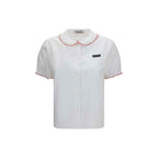 Miu Miu White Cotton Blouse