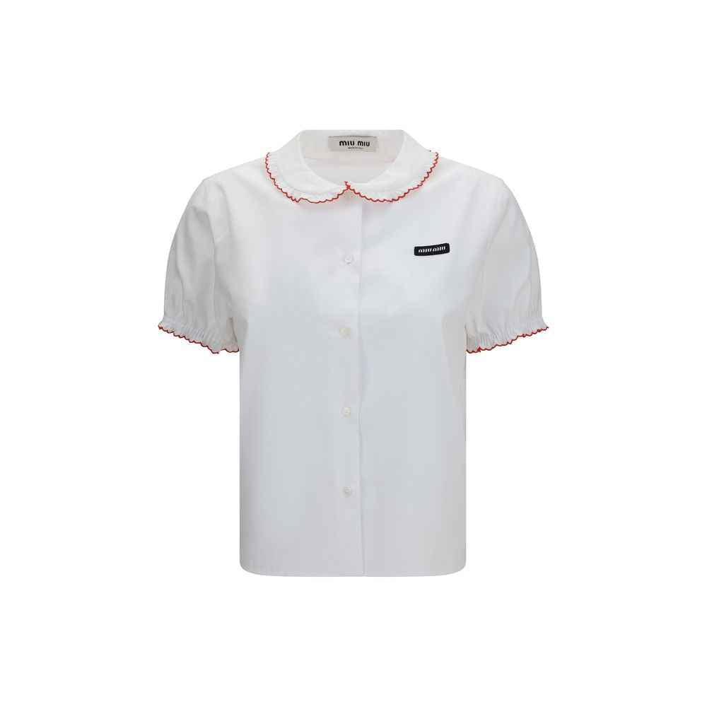 Miu Miu White Cotton Blouse