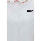 Miu Miu White Cotton Blouse