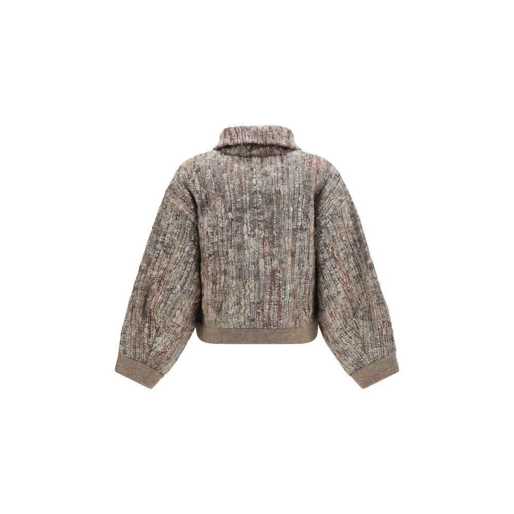Brunello Cucinelli Beige Mohair Cardigan