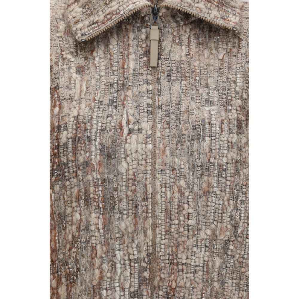 Brunello Cucinelli Beige Mohair Cardigan
