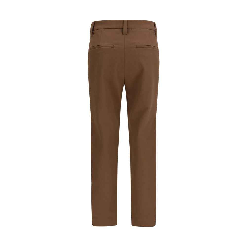 Brunello Cucinelli Brown Elastane Casual Pants