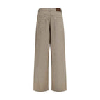 Brunello Cucinelli Beige Cotton Casual Pants