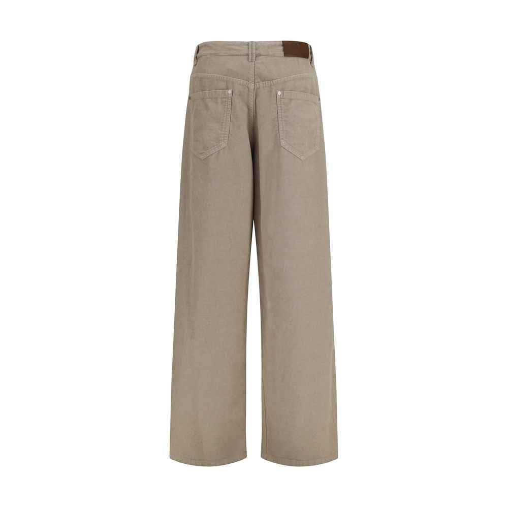 Brunello Cucinelli Beige Cotton Casual Pants