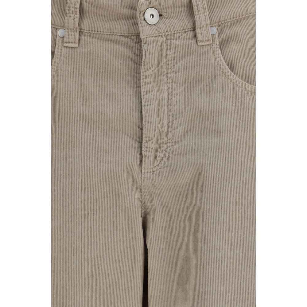 Brunello Cucinelli Beige Cotton Casual Pants