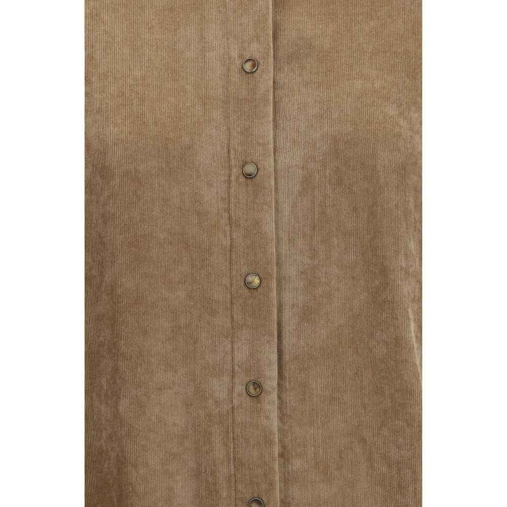 Brunello Cucinelli Beige Viscose Dress Shirt